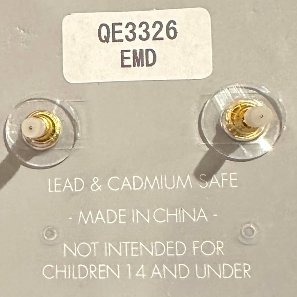 Gold Hardware Green Dangle Hexagon Earrings - Picture 6 of 7